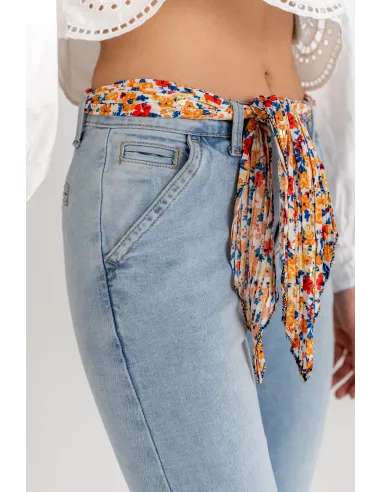 Pantalon chino ONADO, Jean ciel