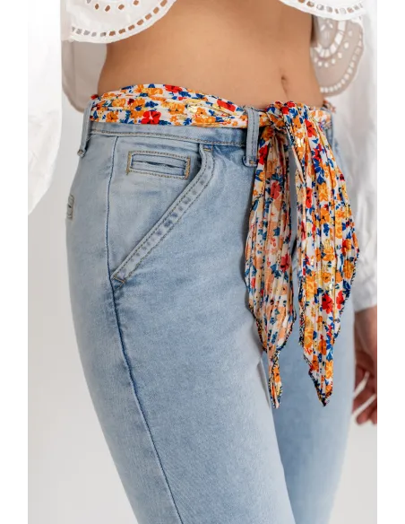 Pantalon chino ONADO, Jean ciel