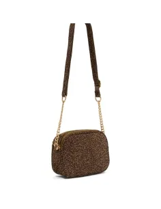 Sac bandoulière ALBANE, Taupe léopard