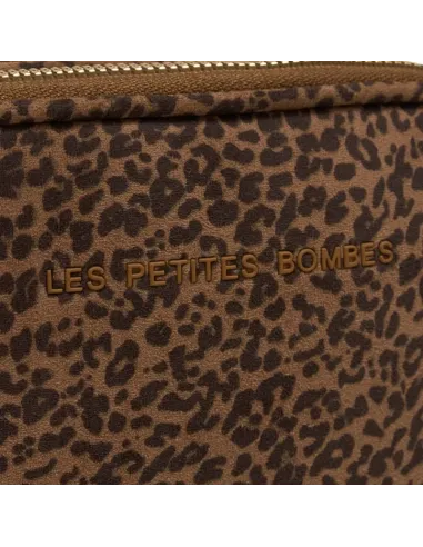 Sac bandoulière ALBANE, Taupe léopard