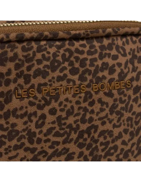 Sac bandoulière ALBANE, Taupe léopard