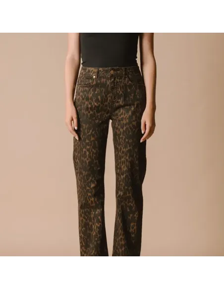 PANTALON ISORE, Print leopard