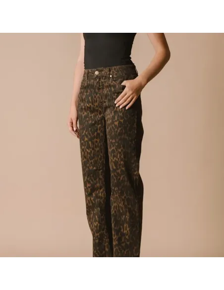 PANTALON ISORE, Print leopard