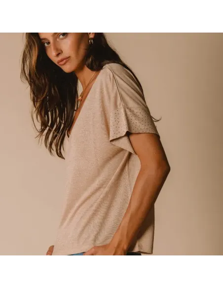 TEE SHIRT NALINE, Taupe