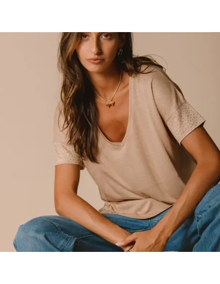 TEE SHIRT NALINE, Taupe