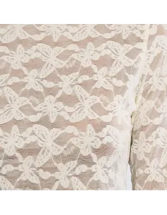 Top en mesh brodé, semi-transparent, Offwhite 2