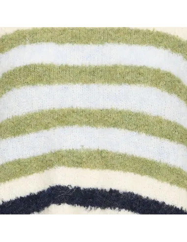 Pull BOSELE LS, BIRCH BLUE STRIPE