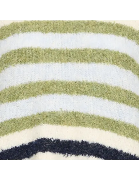 Pull BOSELE LS, BIRCH BLUE STRIPE