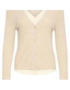 Gilet FAMA CA, TOASTED COCONUT WITH BIRCH