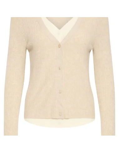 Gilet FAMA CA, TOASTED COCONUT WITH BIRCH