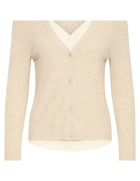 Gilet FAMA CA, TOASTED COCONUT WITH BIRCH