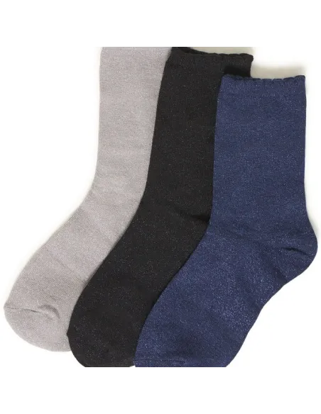 Chaussettes VILAINE, NAVY, SILVER, BLACK BOX