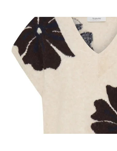 Pull OMEA VNECK, FIG MEL FLOWER