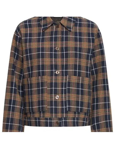 Chemise KALIA SH, DARK BLUE/BROWN CHECK