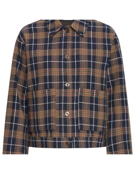 Chemise KALIA SH, DARK BLUE/BROWN CHECK