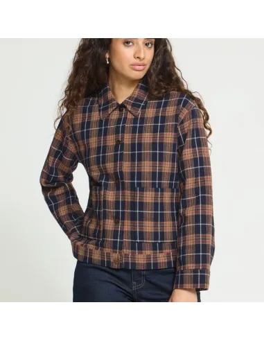 Chemise KALIA SH, DARK BLUE/BROWN CHECK