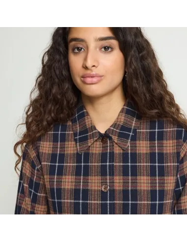 Chemise KALIA SH, DARK BLUE/BROWN CHECK