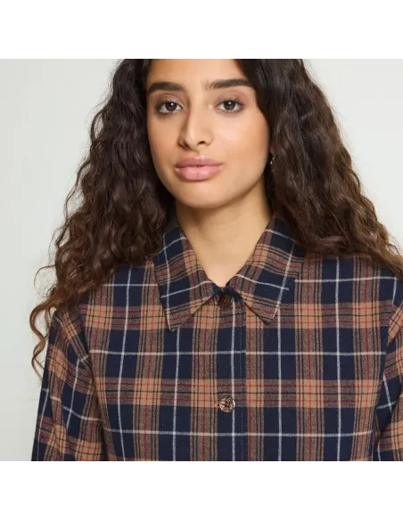 Chemise KALIA SH, DARK BLUE/BROWN CHECK