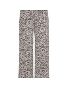 Pantalon KATE PRINT PA45, BROWN/BIRCH FOLKLORE HEART