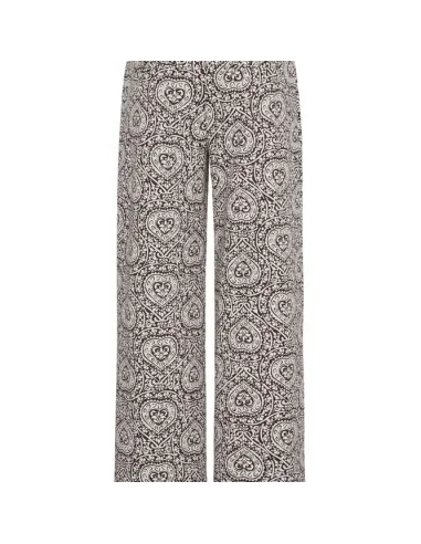 Pantalon KATE PRINT PA45, BROWN/BIRCH FOLKLORE HEART