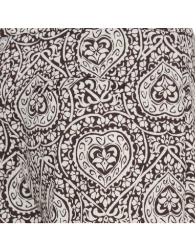 Pantalon KATE PRINT PA45, BROWN/BIRCH FOLKLORE HEART