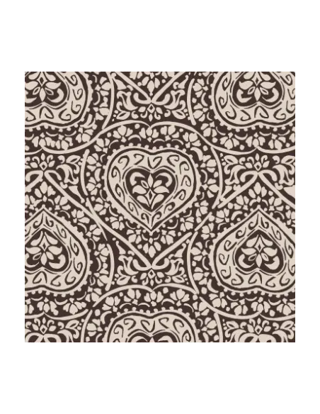 Pantalon KATE PRINT PA45, BROWN/BIRCH FOLKLORE HEART