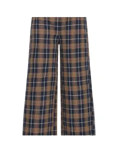 Pantalon KALIA PA, DARK BLUE/BROWN CHECK