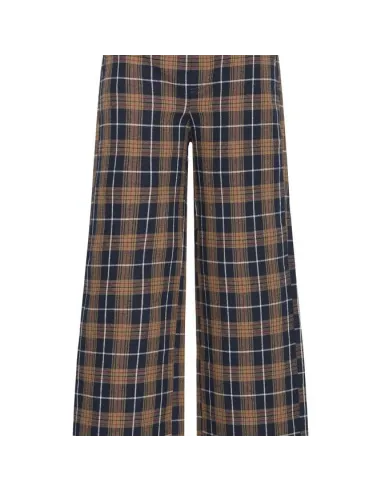 Pantalon KALIA PA, DARK BLUE/BROWN CHECK