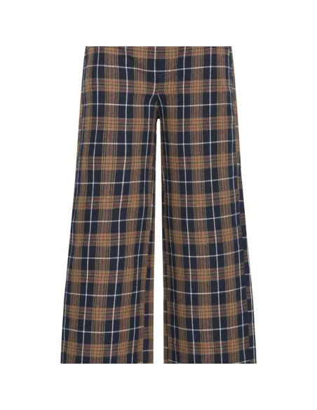 Pantalon KALIA PA, DARK BLUE/BROWN CHECK