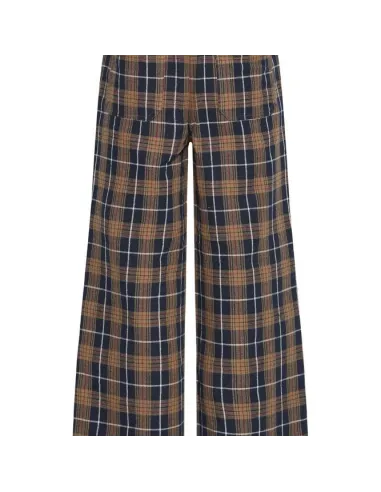 Pantalon KALIA PA, DARK BLUE/BROWN CHECK