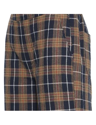 Pantalon KALIA PA, DARK BLUE/BROWN CHECK