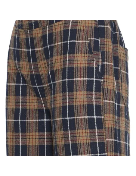 Pantalon KALIA PA, DARK BLUE/BROWN CHECK