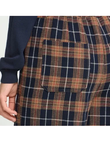 Pantalon KALIA PA, DARK BLUE/BROWN CHECK
