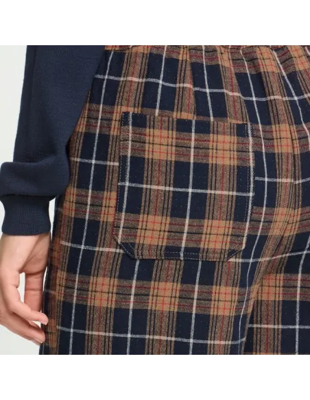 Pantalon KALIA PA, DARK BLUE/BROWN CHECK