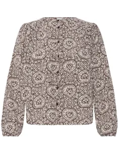 Chemise KATILIO SH, BROWN/BIRCH FOLKLORE HEART