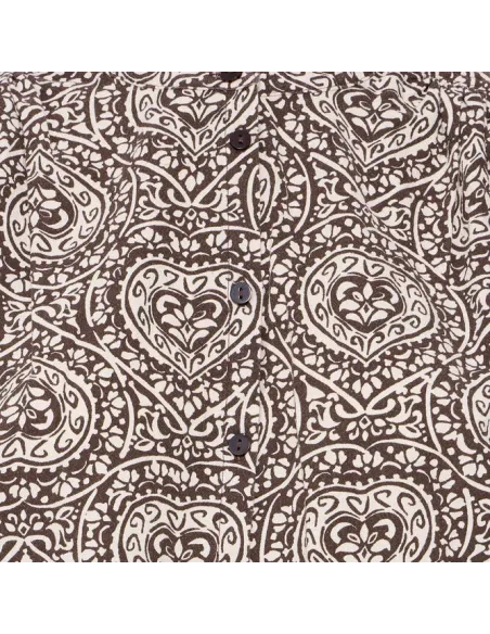 Chemise KATILIO SH, BROWN/BIRCH FOLKLORE HEART