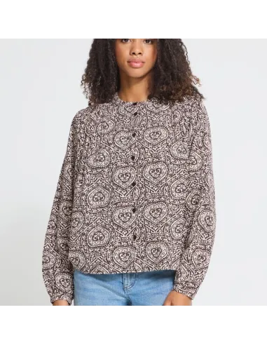 Chemise KATILIO SH, BROWN/BIRCH FOLKLORE HEART