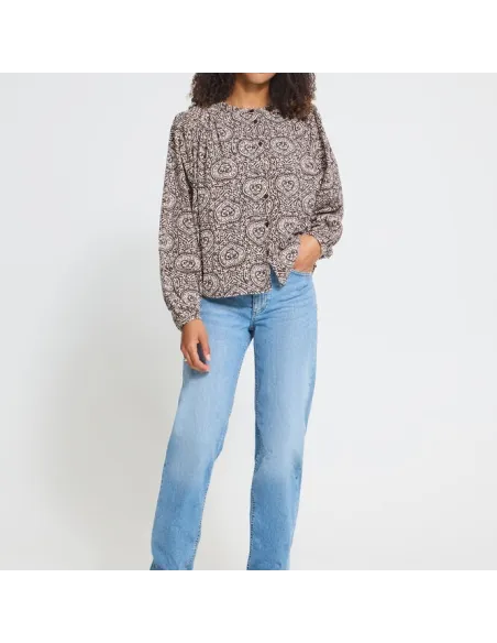 Chemise KATILIO SH, BROWN/BIRCH FOLKLORE HEART