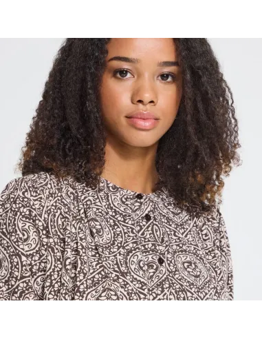 Chemise KATILIO SH, BROWN/BIRCH FOLKLORE HEART