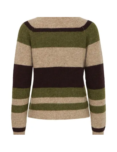 Pull OTAJA, AVOCADO MELANGE STRIPE