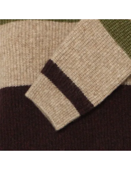 Pull OTAJA, AVOCADO MELANGE STRIPE