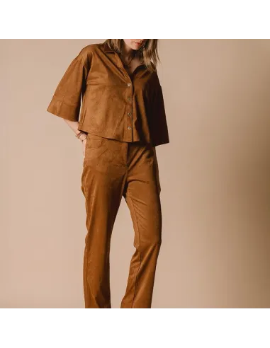 PANTALON PERLINE, Brun