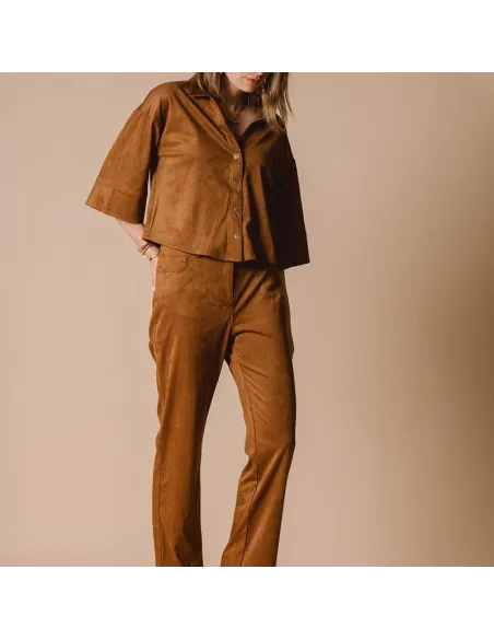 PANTALON PERLINE, Brun