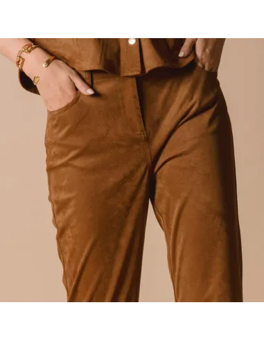 PANTALON PERLINE, Brun