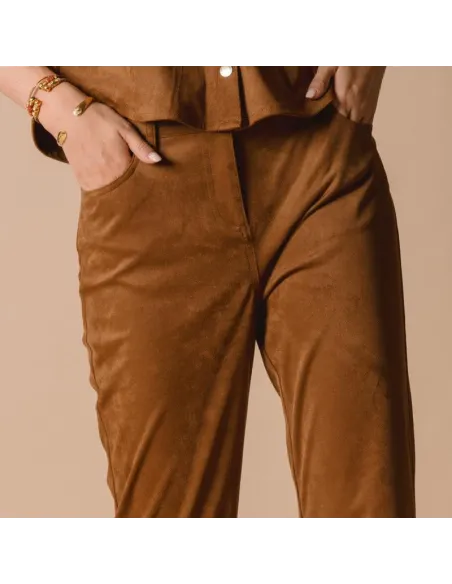 PANTALON PERLINE, Brun