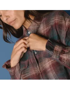 CHEMISE PERIHAN, Carreaux prune 2