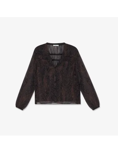 BLOUSE PALMINA, Imprimé brun