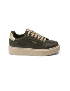 BASKETS MANON, Kaki leopard