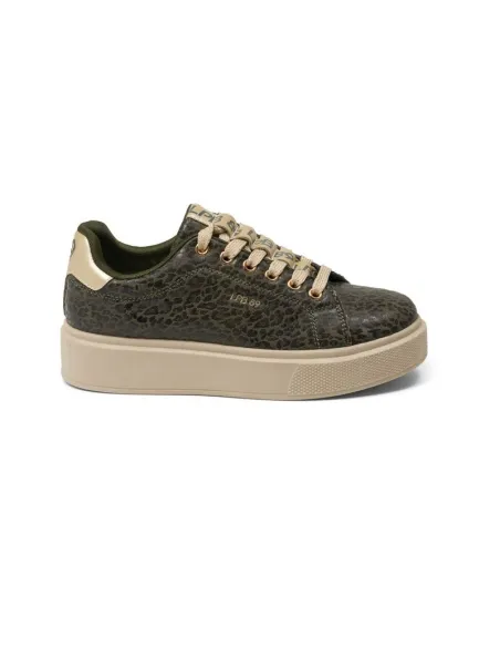 BASKETS MANON, Kaki leopard