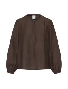Blouse EYDIS LS, Coffee Bean